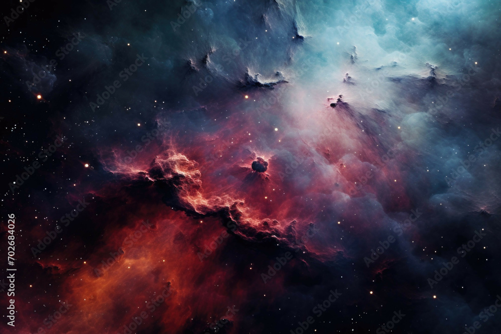 Canvas Prints a close-up shot of a nebula, showing its intricate details and vibrant colors