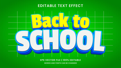 Back To School 3d editable text effect