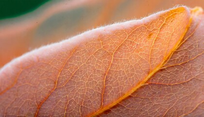 Peach Tinted Close-up of Leaf Nerves - Colored Peach Fuzz