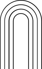 Abstract Rainbow Line Art black sign