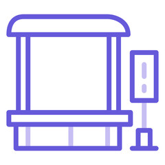Bus Stop Icon of City Elements iconset.
