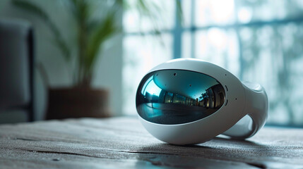 Smart Eye Health Monitoring Device:  A modern smart device designed for at-home eye health monitoring, emphasizing convenience and accessibility