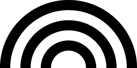 Rainbow line black icon