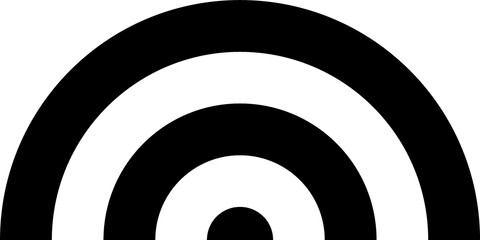 Rainbow line black icon