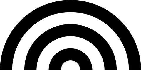 Rainbow line black icon