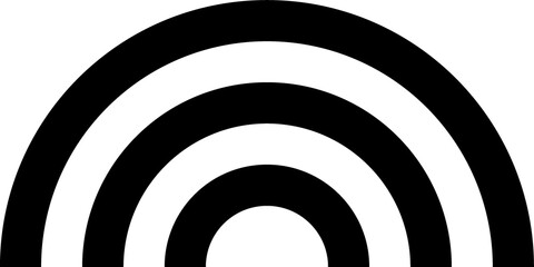 Rainbow line black icon