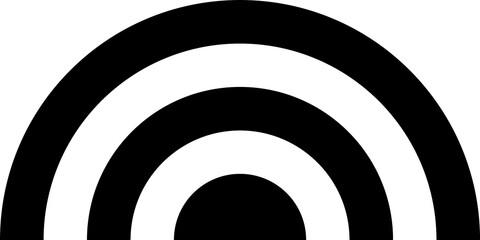 Rainbow line black icon