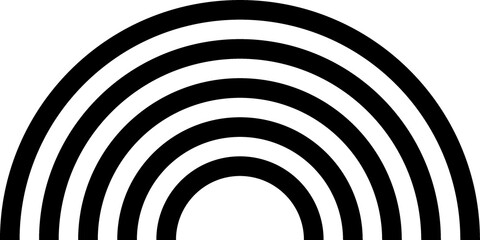 Rainbow line black icon