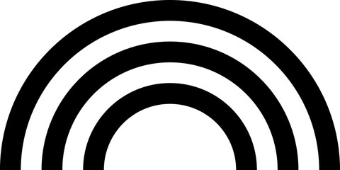 Rainbow line black icon