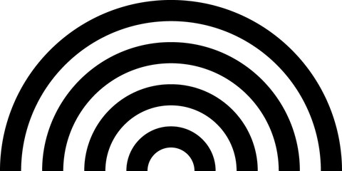 Naklejka premium Rainbow line black icon