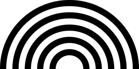 Rainbow line black icon