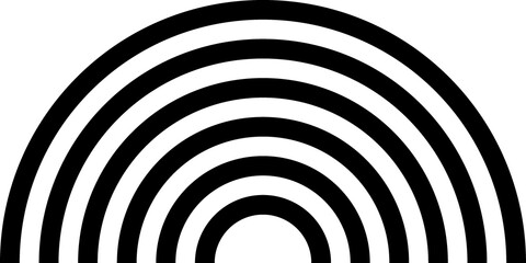 Rainbow line black icon