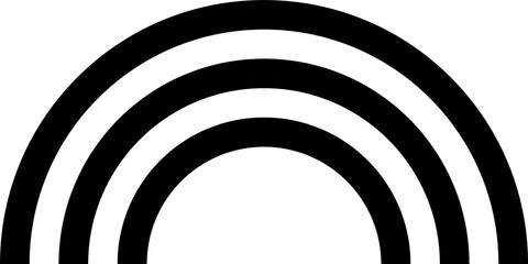 Rainbow line black icon