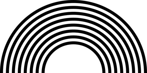 Fototapeta premium Rainbow line black icon