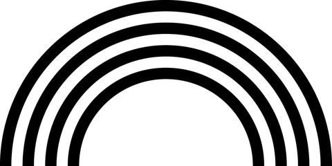 Obraz premium Rainbow line black icon