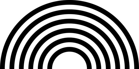 Rainbow line black icon