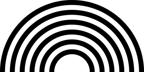 Rainbow line black icon