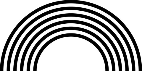 Obraz premium Rainbow line black icon