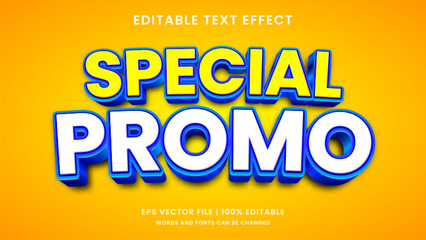 Special promo 3d editable text effect