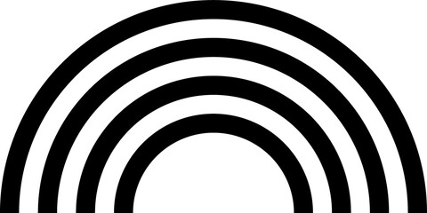 Rainbow line black icon