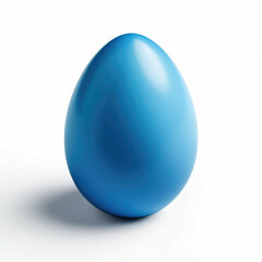 Blue Easter Egg isolated on white background