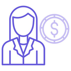 Female Finance Officer Icon