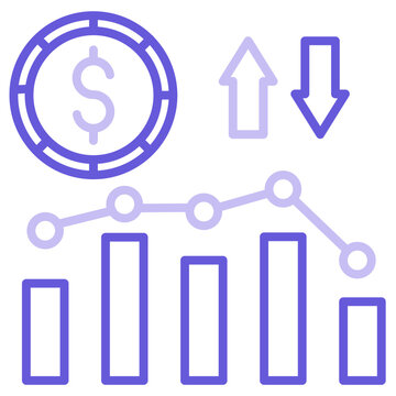 Increase and Decrease in Rate Icon