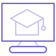 Obraz premium Online Course Icon of Accounting iconset.