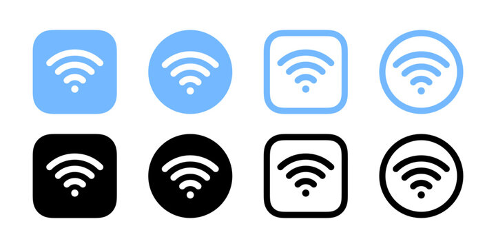 WiFi icons set. Vector icons