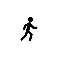 Fototapeta na wymiar Person walking or walk sign isolated on white background