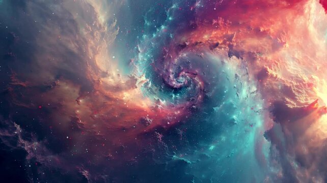 abstract space background, loop video background animation, cartoon anime style, for vtuber / streamer backdrop