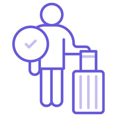 Fototapeta premium Checking Icon of Immigration iconset.