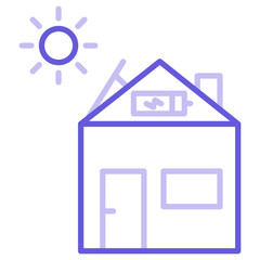 Solar House Icon of Real Estate iconset.