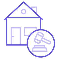 House Auction Icon of Real Estate iconset.