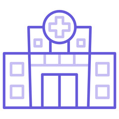 Obraz premium Hospital Icon of Medicine iconset.