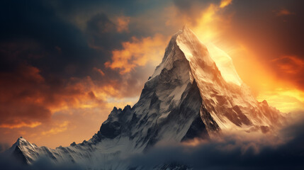 breathtaking scene capturing a majestic mountain view