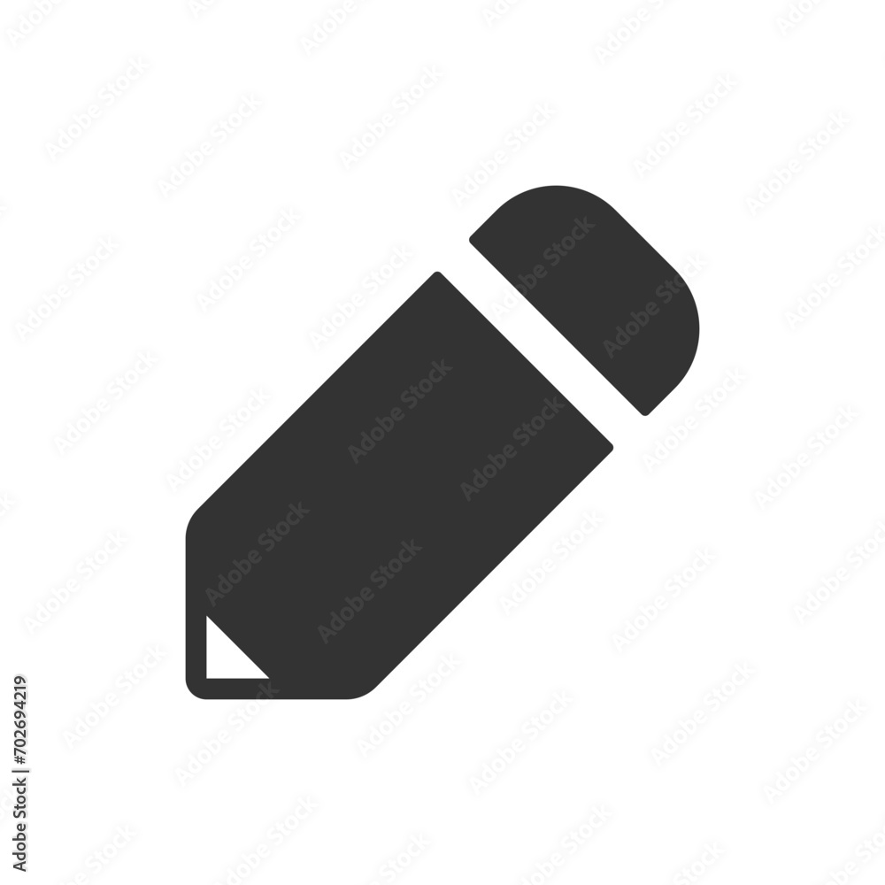 Poster pencil glyph vector icon isolated. pencil stock vector icon for web, mobile app and ui design