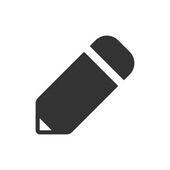 Pencil glyph vector icon isolated. Pencil stock vector icon for web, mobile app and ui design