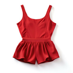 Red Romper isolated on white background