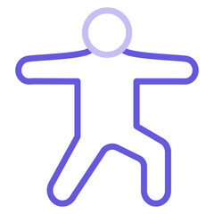 Warrior Pose Right Icon of Physical Fitness iconset.