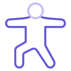Warrior Pose Left Icon of Physical Fitness iconset.