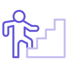 Person Climbing Stairs Icon of Physical Fitness iconset.