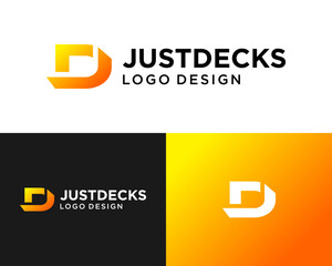 Letter JD monogram bold industrial logo design.