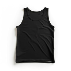 Black Tank Top isolated on white background