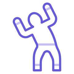 Half Moon Pose Icon of Physical Fitness iconset.