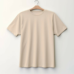 Beige T-Shirt isolated on white background