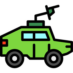 Obraz premium Military vehicle Icon