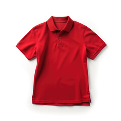 Red Polo Shirt isolated on white background