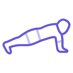 Push Up Icon of Workout App iconset.