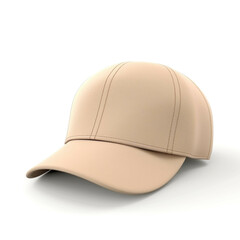 Beige Cap isolated on white background